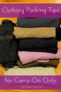 Carry-on only might seem restrictive, but I believe less stuff can provide more freedom. Here are some clothing packing tips for carry-on only travel. #carryon #packing #packingtips #traveltips #travelhacks Carry-on only might seem restrictive, but I believe less stuff can provide more freedom. Here are some clothing packing tips for carry-on only travel. #carryon #packing #packingtips #traveltips #travelhacks