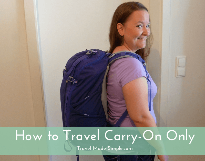 travel with only a backpack