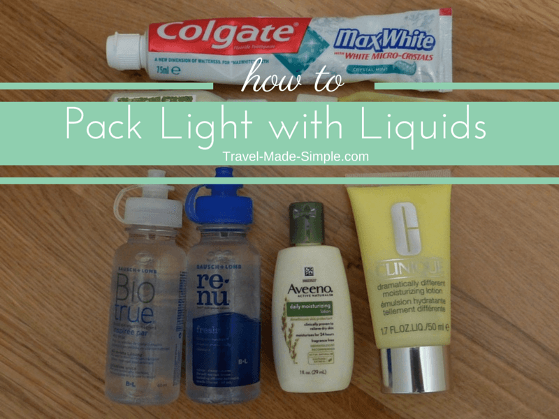 packing liquids in luggage