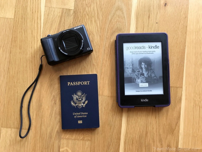 what to pack for a trip - camera, Kindle