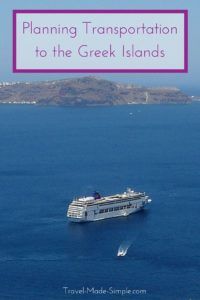 Planning transportation to the Greek Islands comes down to a choice between flying or taking a boat, and there are advantages and disadvantages to both. Which is right for you? planning transportation to the Greek Islands