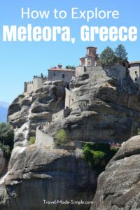 Meteora, Greece is a fascinating place to explore with monasteries perched high on imposing rocks. Don't miss this impressive sight on your trip to Greece. Here's how to explore Meteora. #greece #meteora #greecetraveltips Meteora, Greece is a fascinating place to explore with monasteries perched high on imposing rocks. Don't miss this impressive sight on your trip to Greece. Here's how to explore Meteora. #greece #meteora #greecetraveltips