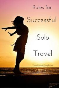 Solo travel can be tricky. These are my rules for successful solo travel that make my experience more enjoyable. Start here and develop your own rules. Solo travel can be tricky. These are my rules for successful solo travel that make my experience more enjoyable. Start here and develop your own rules.