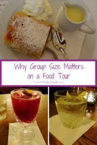 Food tour group size matters for many reasons. See how the group size can affect your enjoyment of the food tour and what we think is the perfect size. why group size matters on a food tour