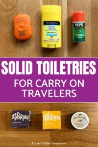 Liquids restrictions can put a damper on your efforts to travel carry-on only. But there are tons of solid non-liquid options to help make it easier. Solid perfume, solid shampoo, even solid sunscreen and solid bug repellent are great alternatives to the liquid versions. packing tips | pack carry-on only | flying carry-on only | non-liquid toiletries | carry on toiletries #traveltoiletries #packing #traveltips #travelhacks #toiletries Liquids restrictions can put a damper on your efforts to travel carry-on only. But there are tons of solid non-liquid options to help make it easier. Solid perfume, solid shampoo, even solid sunscreen and solid bug repellent are great alternatives to the liquid versions. packing tips | pack carry-on only | flying carry-on only | non-liquid toiletries | carry on toiletries #traveltoiletries #packing #traveltips #travelhacks #toiletries