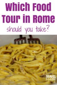 Food is a big part of travel, especially travel in Italy. Food tours are a great way to learn about the cuisine. So which food tour in Rome should you take? Here's a look at two food tours we've taken in Rome. #rome #italy #foodtours #traveltips Food is a big part of travel, especially travel in Italy. Food tours are a great way to learn about the cuisine. So which food tour in Rome should you take? Here's a look at two food tours we've taken in Rome. #rome #italy #foodtours #traveltips