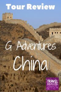 Traveling to China can be intimidating, which is why a tour is a good option. In Nicole's G Adventures China tour review, she tells us about her experience with the tour, what she liked, and why she chose a tour. G Adventures China tour review