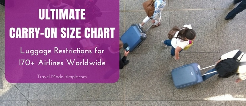 Carry On Luggage Size Chart 170 Airlines Travel Made Simple