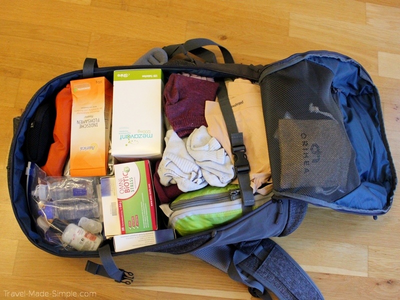 Arcido backpack review Akra 35L packed up