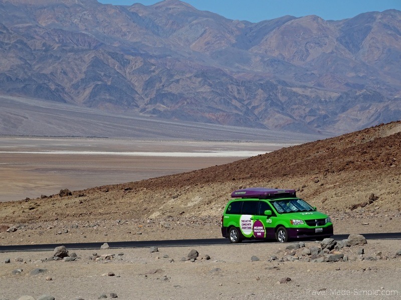 western US road trip campervan