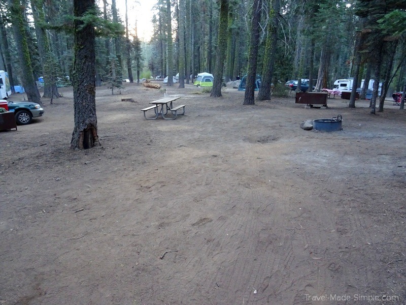 staying at national park campgrounds for US road trip Yosemite