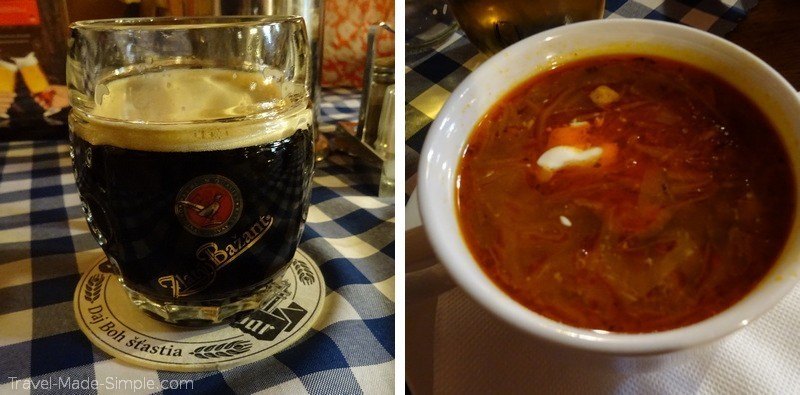 More Bratislava food - Dark Beer and Sauerkraut Soup
