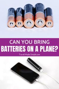 With so many different battery types, it's no wonder people ask, can you take batteries on planes? Here's what you need to know about flying with batteries, including the rules for carry on luggage and checked luggage. #packing #traveltips With so many different battery types, it's no wonder people ask, can you take batteries on planes? Here's what you need to know about flying with batteries, including the rules for carry on luggage and checked luggage. #packing #traveltips