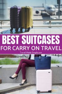 Find the right rolling bag for your needs with this list of the best suitcases for carry on travel as recommended by travel bloggers and frequent travelers. #packing #carryon #traveltips #suitcases #luggage Find the right rolling bag for your needs with this list of the best suitcases for carry on travel as recommended by travel bloggers and frequent travelers. #packing #carryon #traveltips #suitcases #luggage